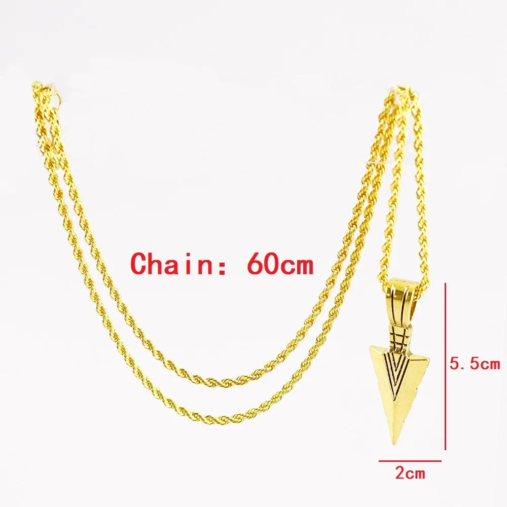 Colar Masculino com Pingente de Flecha