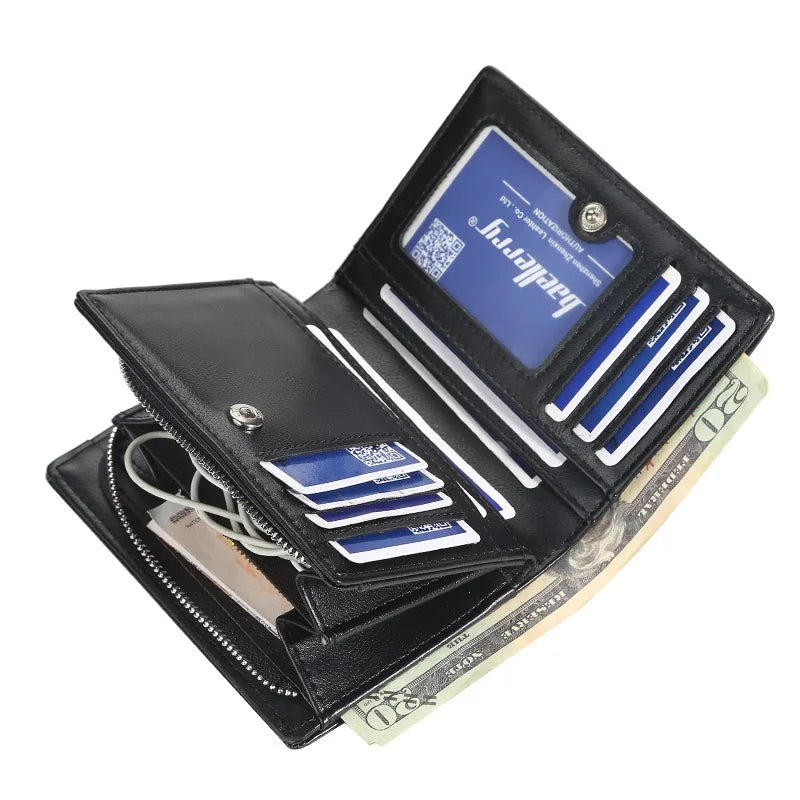 Carteira  Knight Li em PU com Zíper e Porta-Moedas