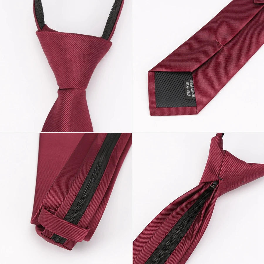 Gravata Masculina Slim com Zíper – Elegância e Praticidade