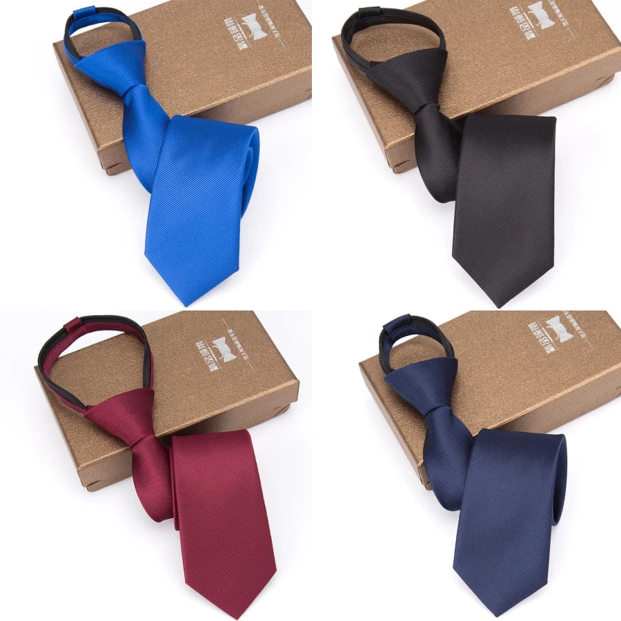 Gravata Masculina Slim com Zíper – Elegância e Praticidade