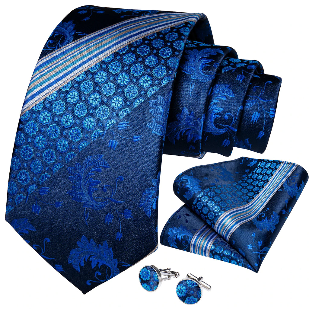 Conjunto Gravata Masculina Clássica 8 cm com Lenço de Bolso