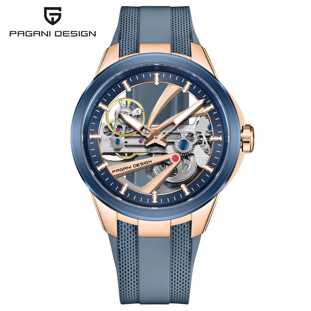 Relógio Masculino Automático Skeleton PAGANI DESIGN PD-YS030 | Safira AR | 10 Bar