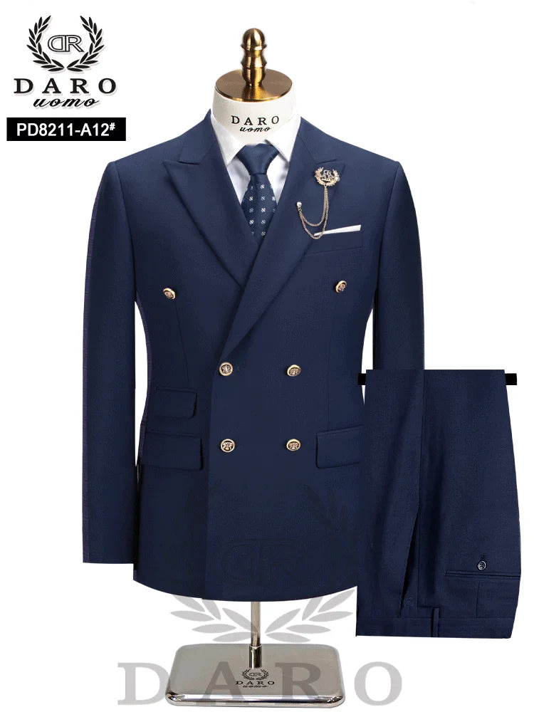 Terno Masculino Slim Fit com Abotoamento Duplo – Paletó e Calça