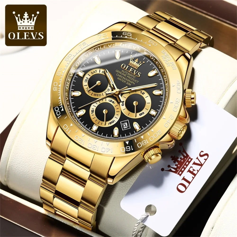 Relógio Masculino OLEVS 6638 Automático em Aço Inoxidável