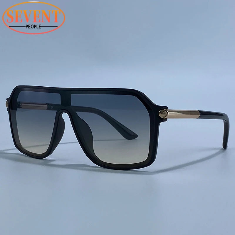 Óculos de Sol Masculino Shield Oversized com Lentes Degradê UV400