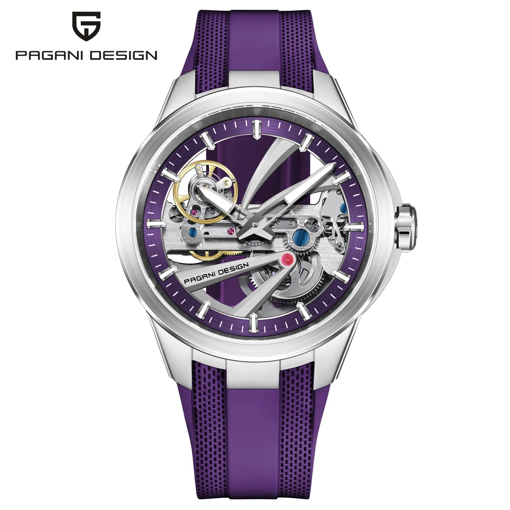 Relógio Masculino Automático Skeleton PAGANI DESIGN PD-YS030 | Safira AR | 10 Bar