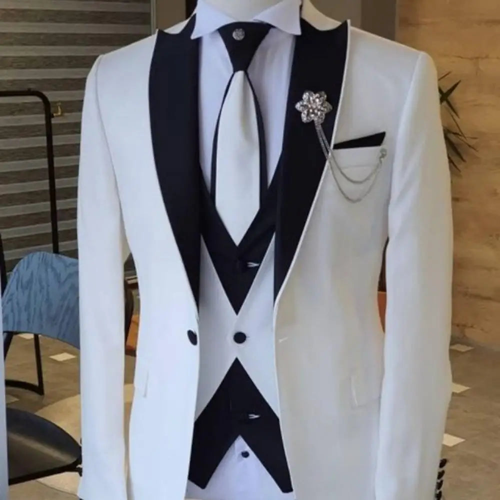 Terno Masculino 3 Peças com Blazer, Colete e Calça