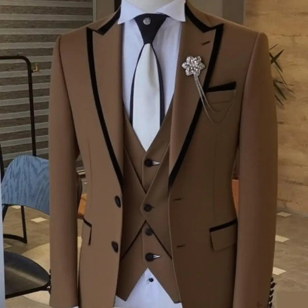 Terno Masculino 3 Peças com Blazer, Colete e Calça