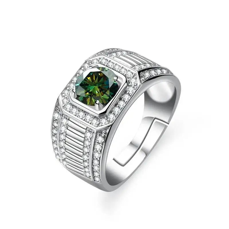 Anel Masculino em Prata 925 Ajustável