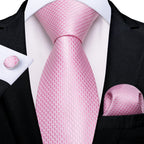 Kit Gravata Masculina DiBanGu com Lenço e Abotoaduras