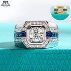 Anel Masculino AnuJewel em Prata 925 com Moissanita 1 ct
