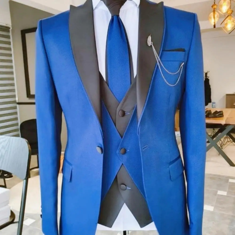 Terno Masculino 3 Peças com Blazer, Colete e Calça