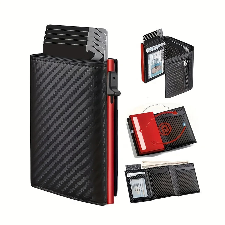 Carteira Slim com Ejetor Automático e RFID