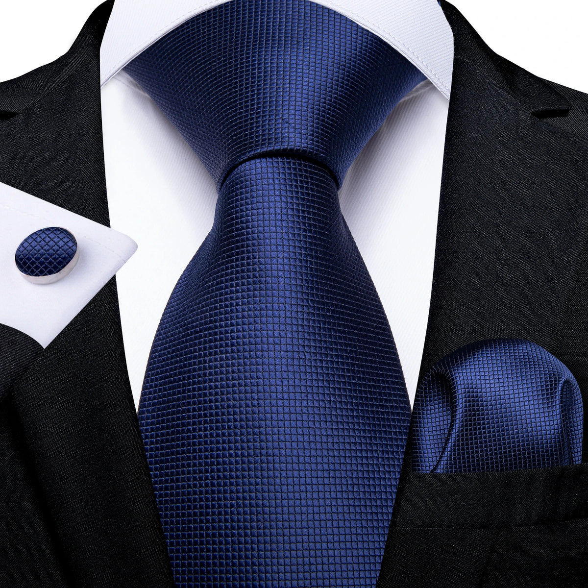 Conjunto Gravata Masculina Clássica 8 cm com Lenço de Bolso
