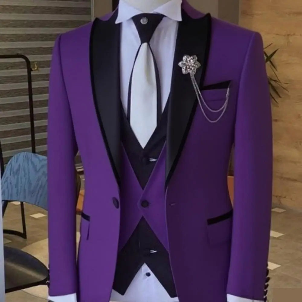 Terno Masculino 3 Peças com Blazer, Colete e Calça