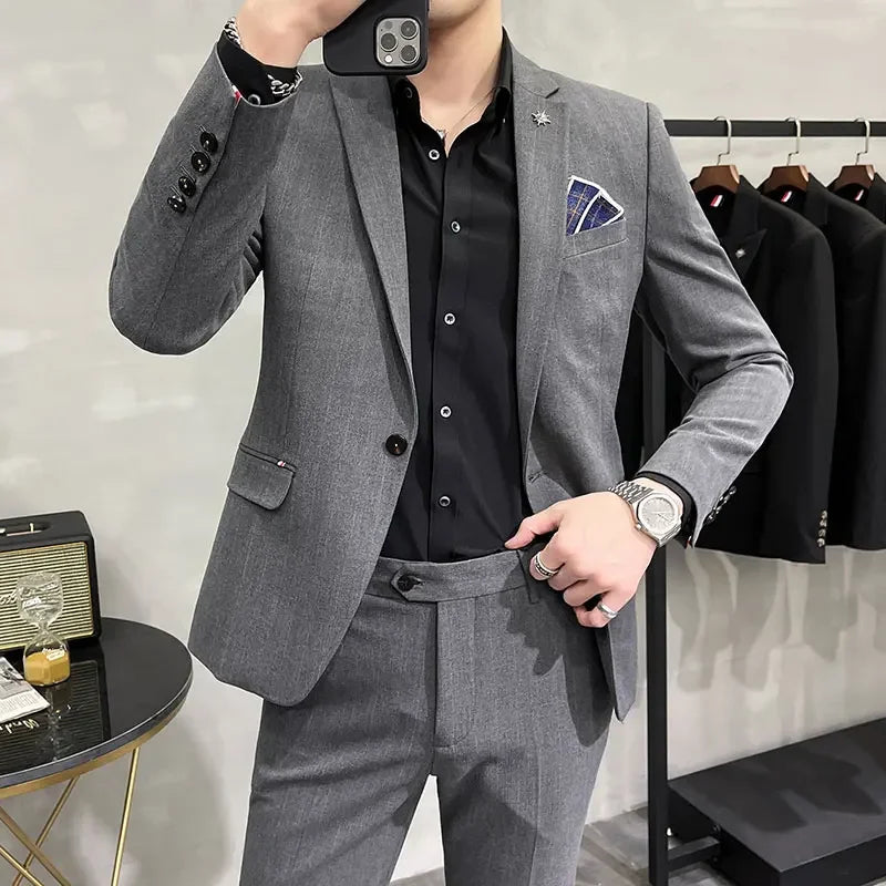 Terno Masculino Slim de Duas Peças – Paletó e Calça