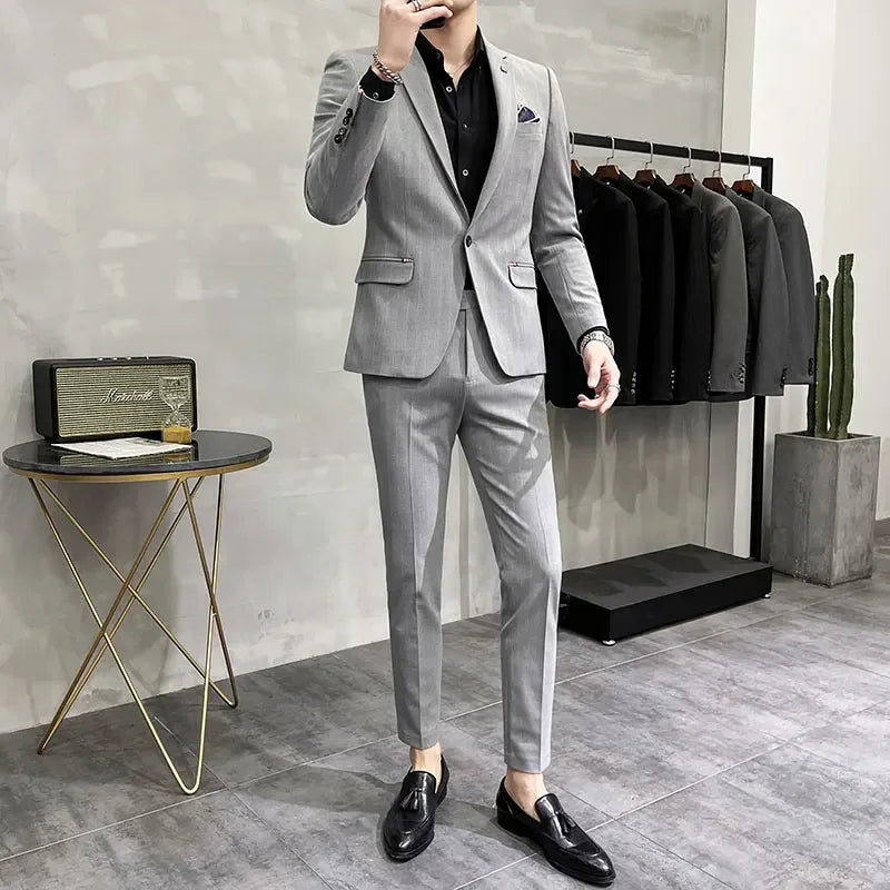Terno Masculino Slim de Duas Peças – Paletó e Calça