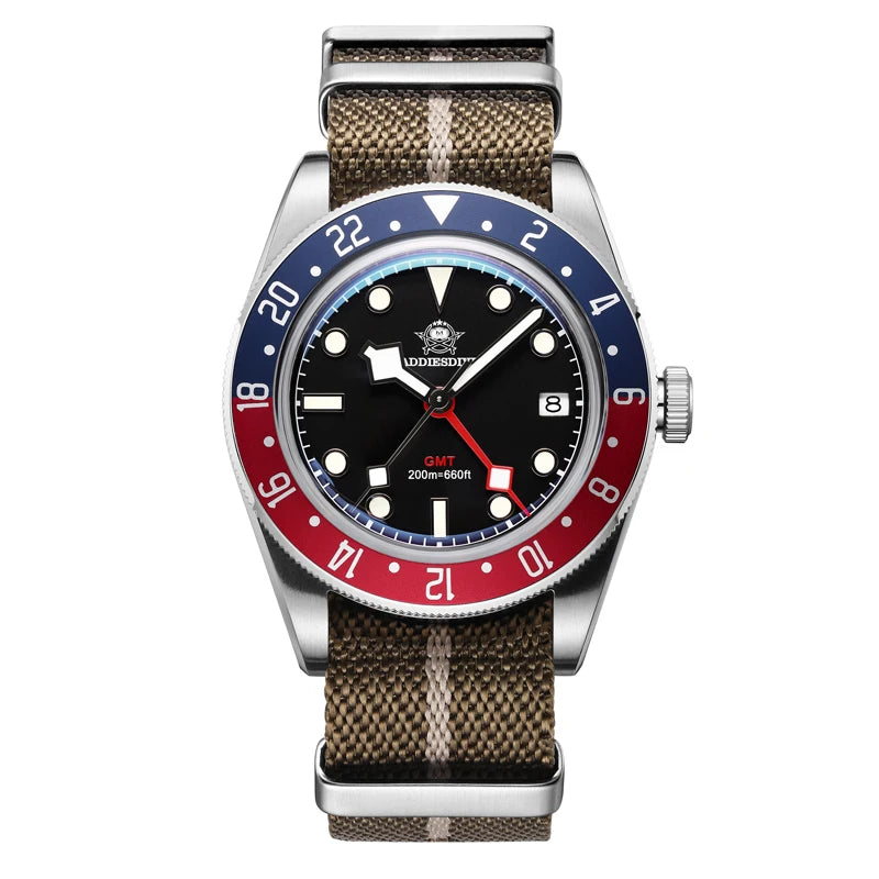 ADDIESDIVE GMT515-24H — Relógio Diver 200m BGW9