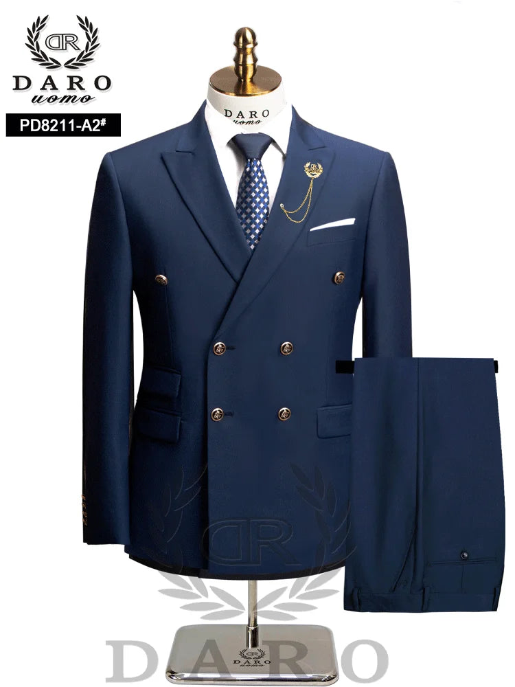 Terno Masculino Slim Fit com Abotoamento Duplo – Paletó e Calça
