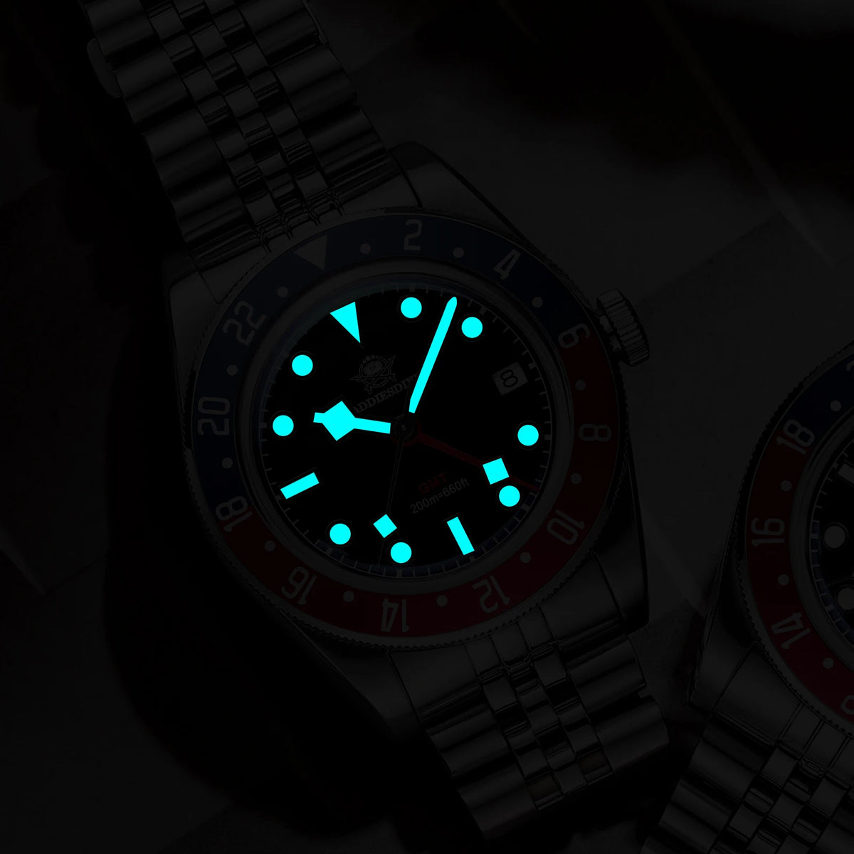 ADDIESDIVE GMT515-24H — Relógio Diver 200m BGW9