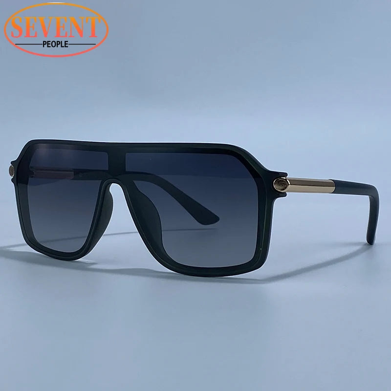 Óculos de Sol Masculino Shield Oversized com Lentes Degradê UV400