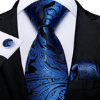 Conjunto Gravata Masculina Clássica 8 cm com Lenço de Bolso