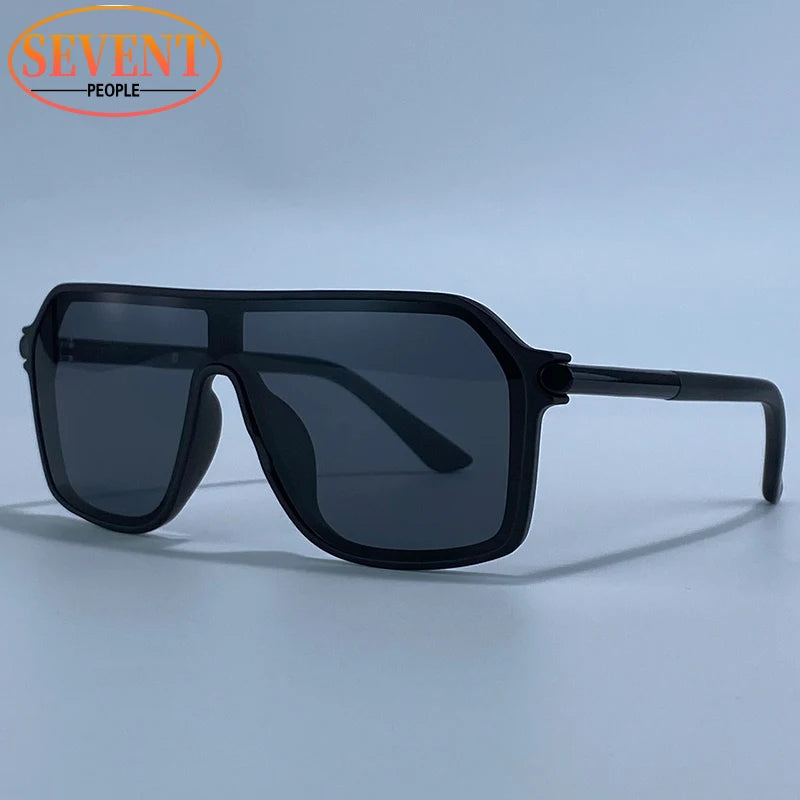 Óculos de Sol Masculino Shield Oversized com Lentes Degradê UV400