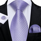Kit Gravata Masculina DiBanGu com Lenço e Abotoaduras
