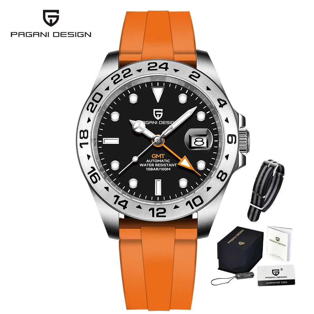 Relógio Masculino Pagani Design Automático GMT com Safira