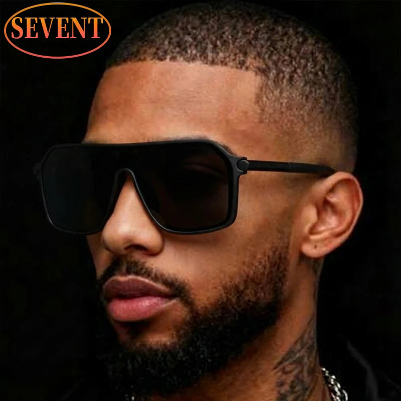 Óculos de Sol Masculino Shield Oversized com Lentes Degradê UV400