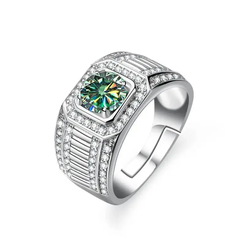 Anel Masculino em Prata 925 Ajustável