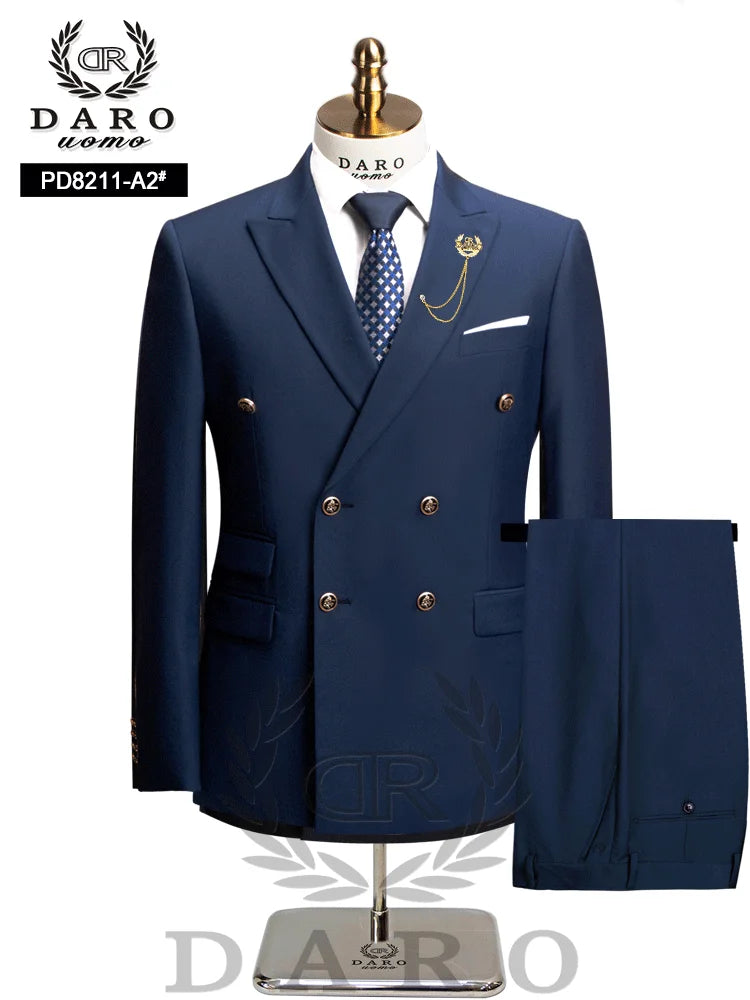 Terno Masculino Slim Fit com Abotoamento Duplo – Paletó e Calça