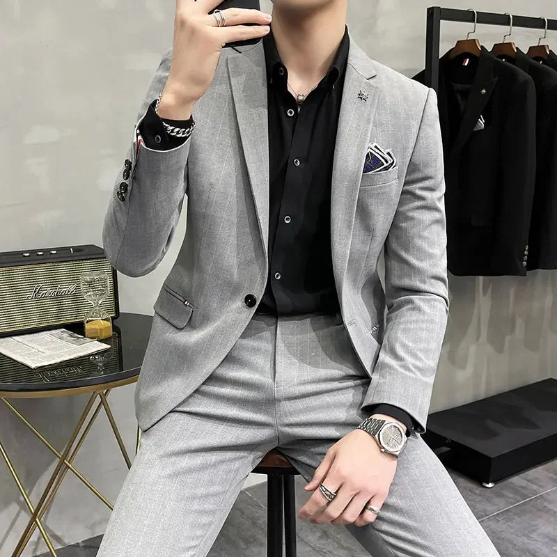 Terno Masculino Slim de Duas Peças – Paletó e Calça