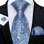 Conjunto Gravata Masculina Clássica 8 cm com Lenço de Bolso