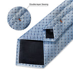 Kit Gravata Masculina DiBanGu com Lenço e Abotoaduras