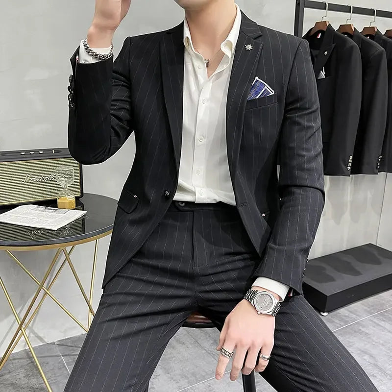 Terno Masculino Slim de Duas Peças – Paletó e Calça