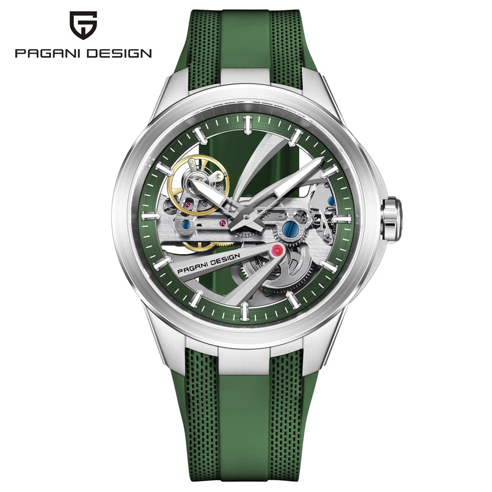 Relógio Masculino Automático Skeleton PAGANI DESIGN PD-YS030 | Safira AR | 10 Bar