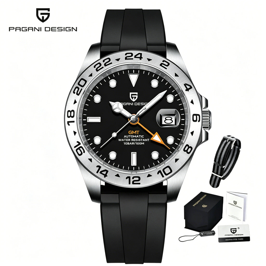 Relógio Masculino Pagani Design Automático GMT com Safira