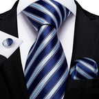 Conjunto Gravata Masculina Clássica 8 cm com Lenço de Bolso