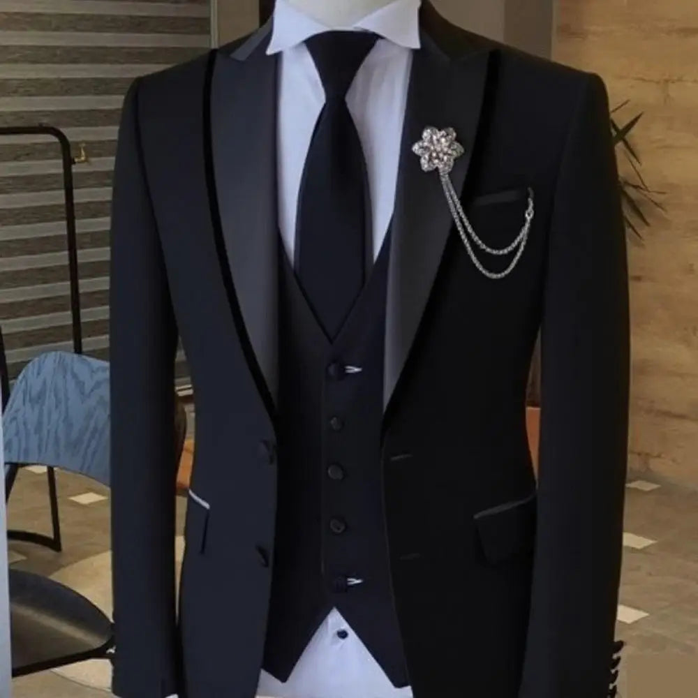 Terno Masculino 3 Peças com Blazer, Colete e Calça