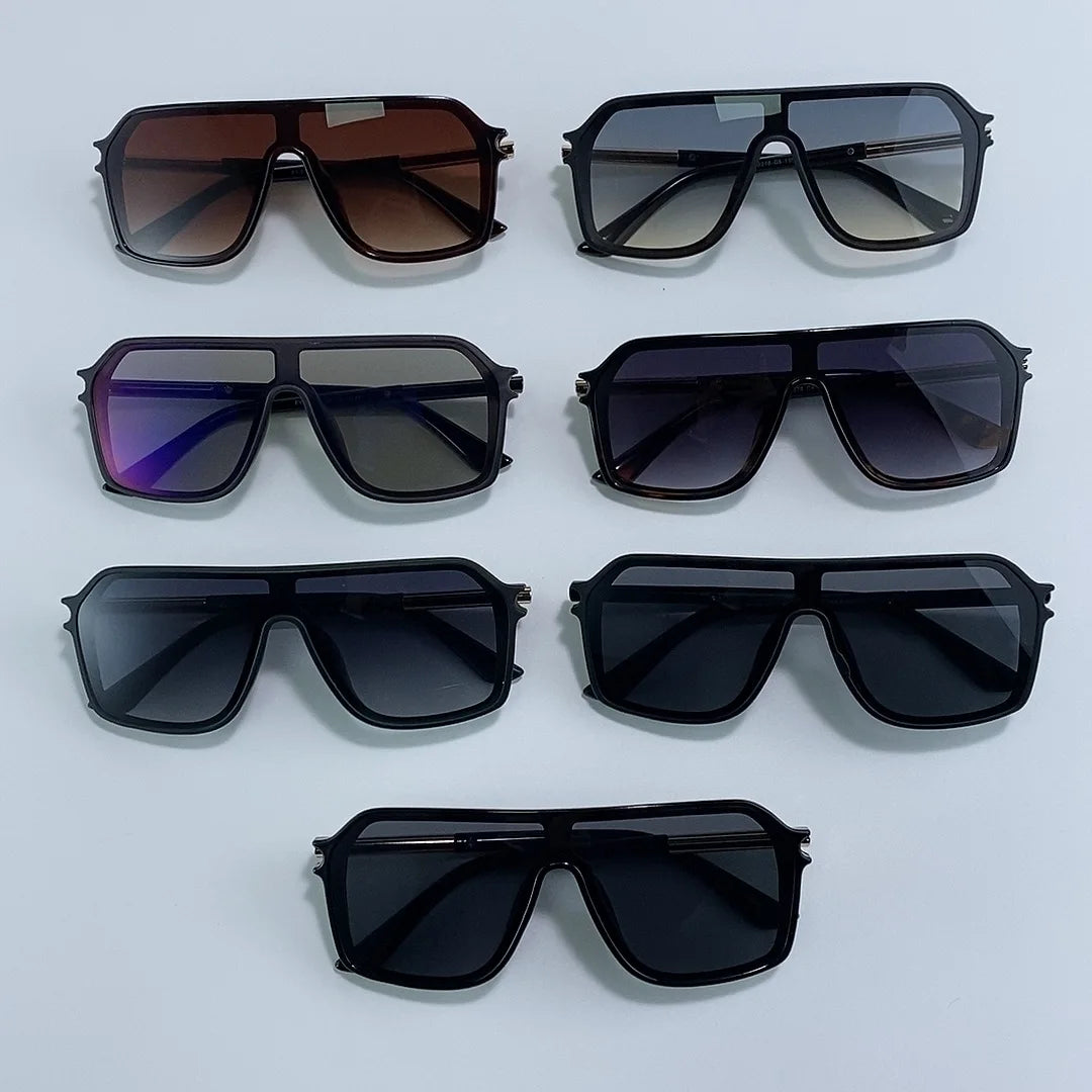 Óculos de Sol Masculino Shield Oversized com Lentes Degradê UV400