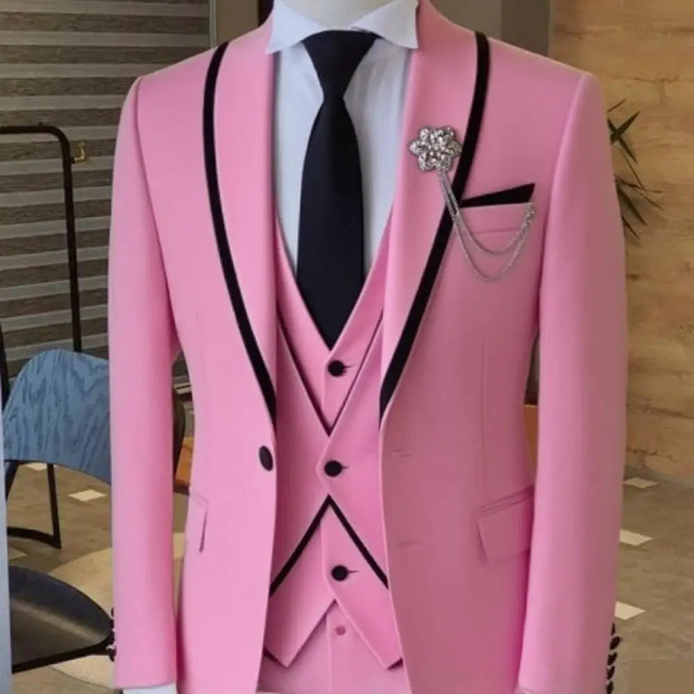 Terno Masculino 3 Peças com Blazer, Colete e Calça