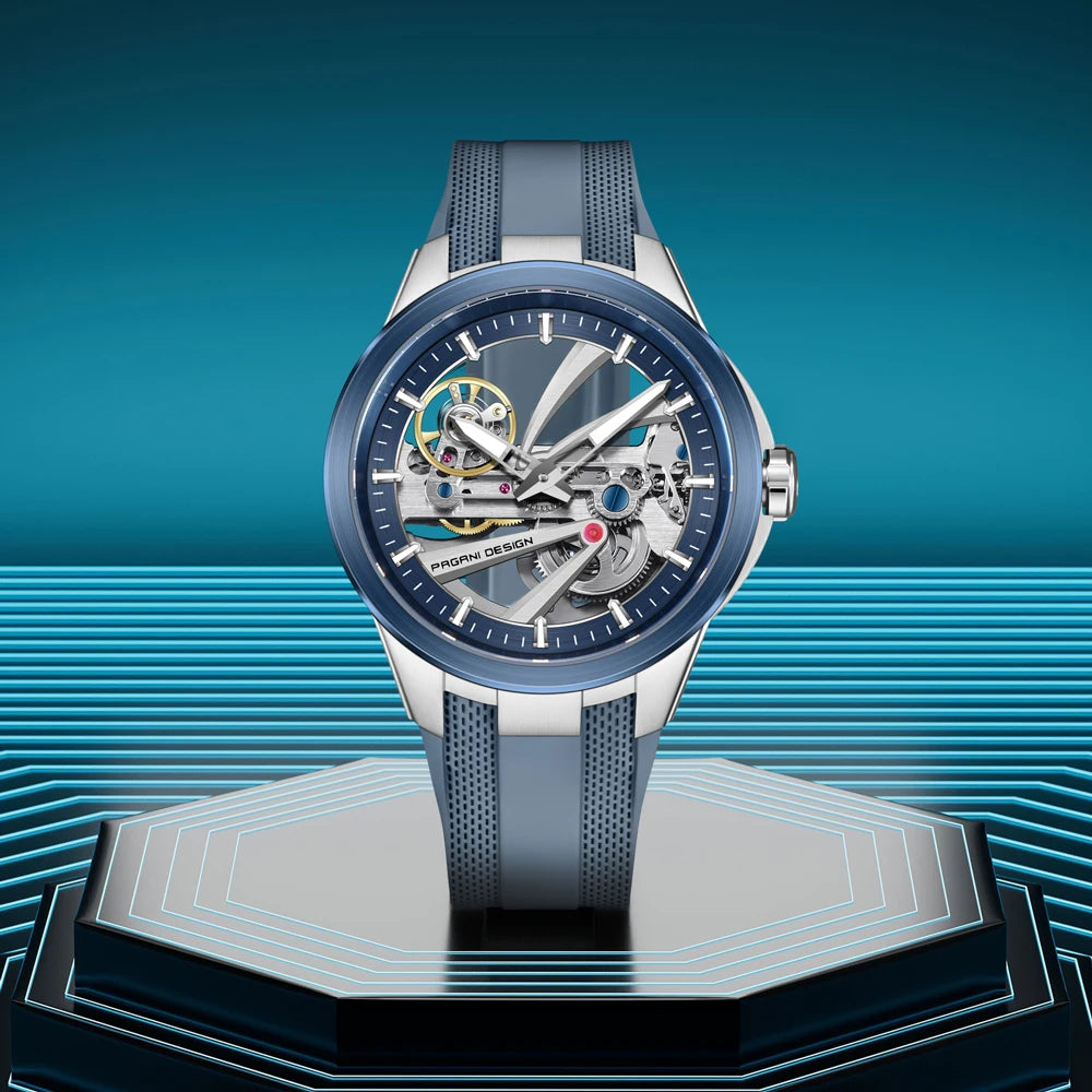 Relógio Masculino Automático Skeleton PAGANI DESIGN PD-YS030 | Safira AR | 10 Bar