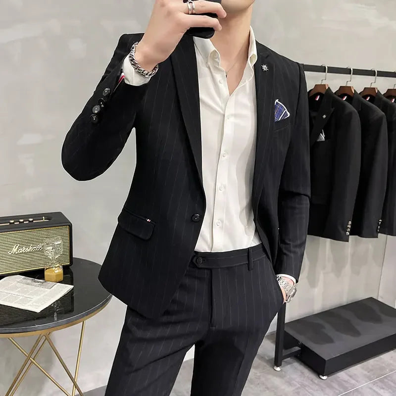 Terno Masculino Slim de Duas Peças – Paletó e Calça
