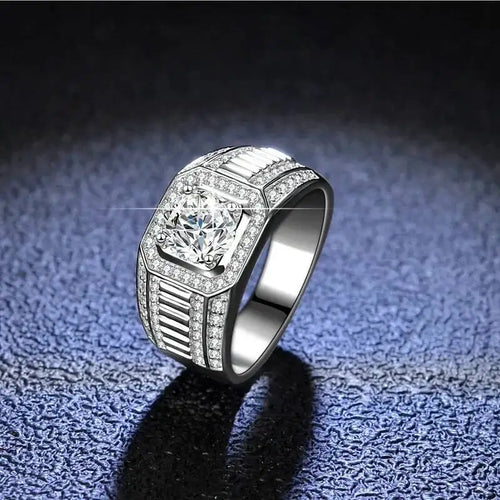 Anel Masculino em Prata 925 Ajustável