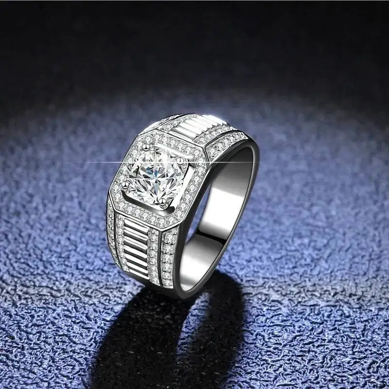 Anel Masculino em Prata 925 Ajustável