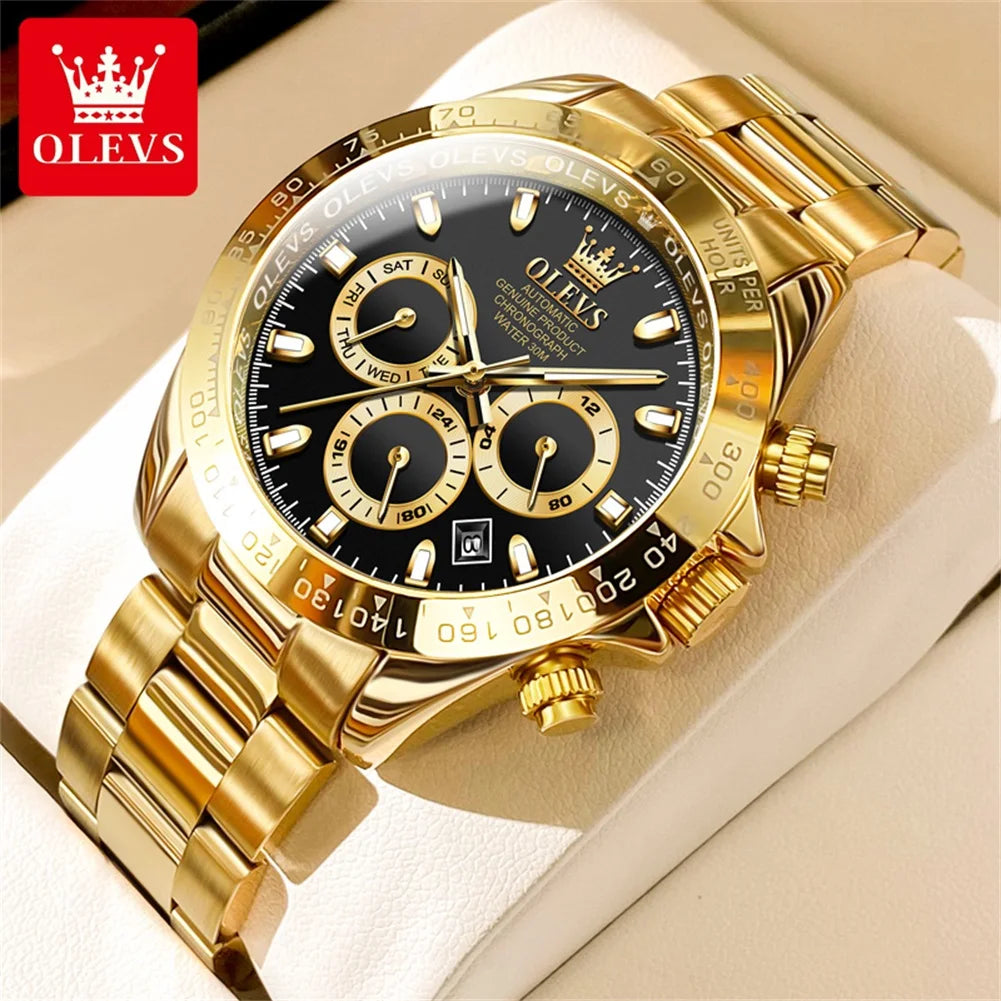 Relógio Masculino OLEVS 6638 Automático em Aço Inoxidável