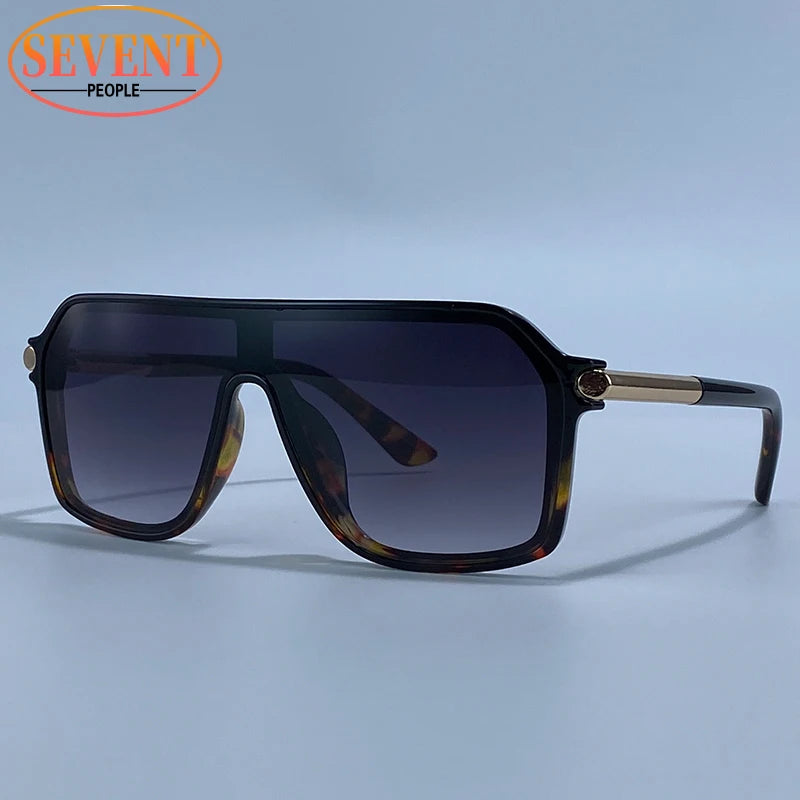 Óculos de Sol Masculino Shield Oversized com Lentes Degradê UV400