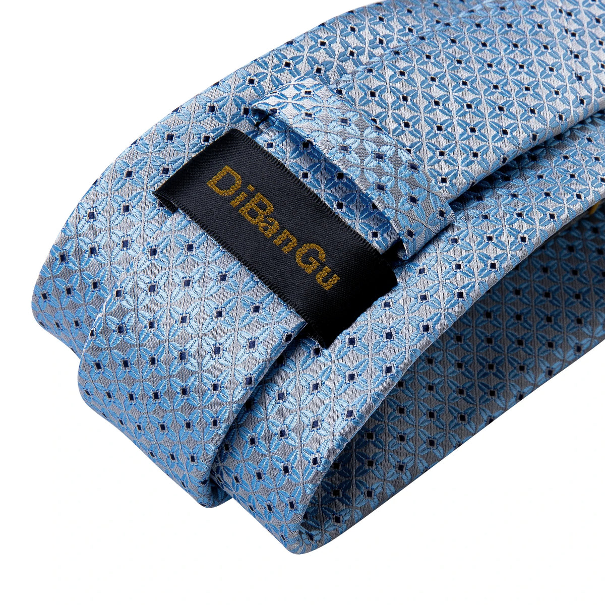 Kit Gravata Masculina DiBanGu com Lenço e Abotoaduras