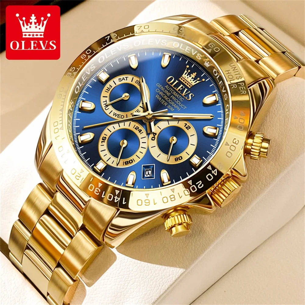 Relógio Masculino OLEVS 6638 Automático em Aço Inoxidável